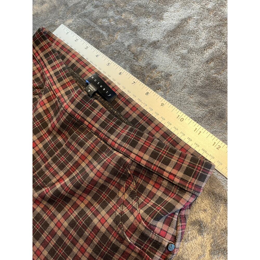 Sanctuary Carnaby Kick Crop Plaid Pull On Pants Size Small Excellent Condition - Picture 3 of 8